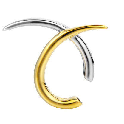 Modern X Cross Non-Pierced Earring