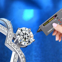 Six-Claw Round Moissanite Crown Cross Adjustable Ring