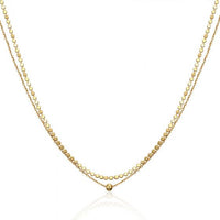 Double Layer Bead Chain Necklace, 925 Sterling Silver