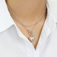Simple Love Heart 925 Sterling Silver Necklace
