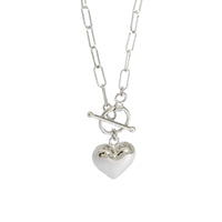 Simple Love Heart 925 Sterling Silver Necklace