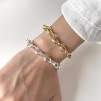 Modern Irregular Curb Chain Bracelet