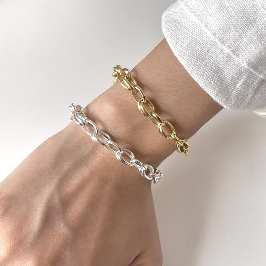 Modern Irregular Curb Chain Bracelet