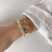 Modern Irregular Curb Chain Bracelet