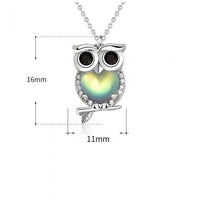 Moonstone Owl Pendant Necklace