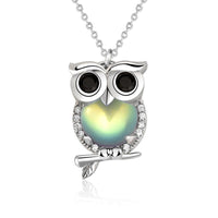 Moonstone Owl Pendant Necklace