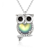 Moonstone Owl Pendant Necklace