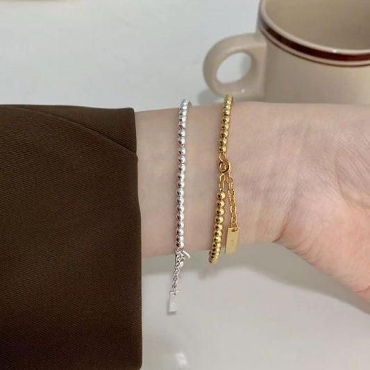Office Lady Round Beads Bracelet in 925 Sterling Silver