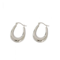Letter U Hoop Earrings in 925 Sterling Silver