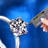 Minimalist Six-Claw Moissanite Adjustable Promise Ring