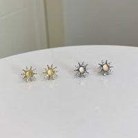 Mini Shining Crystal Star 925 Sterling Silver Stud Earrings