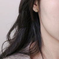 Mini Shining Crystal Star 925 Sterling Silver Stud Earrings