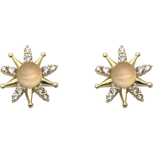 Mini Shining CZ Star 925 Sterling Silver Stud Earrings