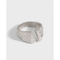 Irregular Geometry Adjustable 925 Sterling Silver Ring