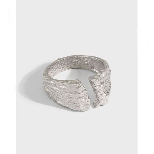 Irregular Geometry Adjustable 925 Sterling Silver Ring