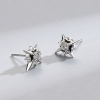 Dainty Polaris Star Stud Earrings