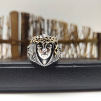 Luck Fairy Vintage Portrait 925 Sterling Silver Ring
