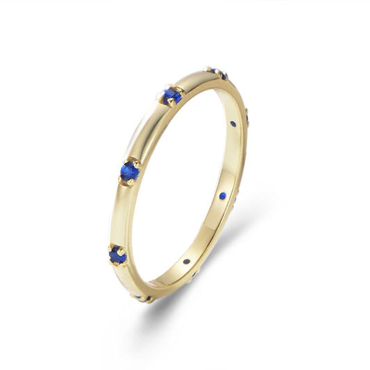Minimal Round CZ Adjustable 925 Sterling Silver Ring