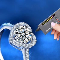 Honey Moon Heart Cubic Zirconia Adjustable 925 Sterling Silver Ring