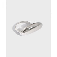 Irregular Geometry 925 Sterling Silver Adjustable Ring