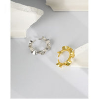 Sunshine Irregular Wave 925 Sterling Silver Adjustable Ring