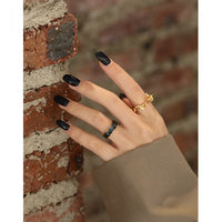 Sunshine Irregular Wave 925 Sterling Silver Adjustable Ring