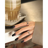 Sunshine Irregular Wave 925 Sterling Silver Adjustable Ring