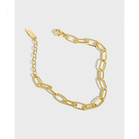 Modern Hollow Chain Bracelet 925 Sterling Silver