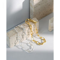 Modern Hollow Chain Bracelet 925 Sterling Silver