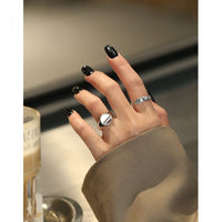 Vintage Letter X 925 Sterling Silver Adjustable Ring