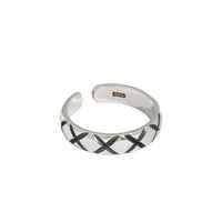Vintage Letter X 925 Sterling Silver Adjustable Ring