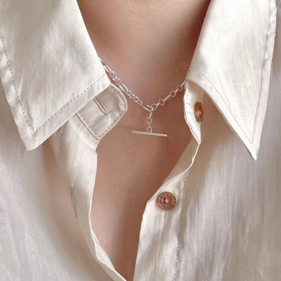 Classic OT Curb Chain Necklace in 925 Sterling Silver