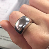 Simple Geometry Arc Round Adjustable Ring in 925 Sterling Silver
