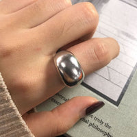Simple Geometry Arc Round Adjustable Ring in 925 Sterling Silver