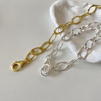 925 Sterling Silver Hollow Curb Chain Bracelet
