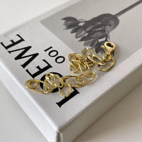 925 Sterling Silver Hollow Curb Chain Bracelet