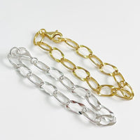 925 Sterling Silver Hollow Curb Chain Bracelet