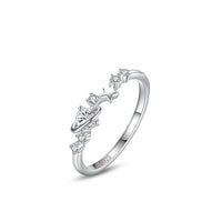 Planet Earth Crystal Stars 925 Sterling Silver Adjustable Ring