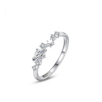 Planet Earth Crystal Stars 925 Sterling Silver Adjustable Ring