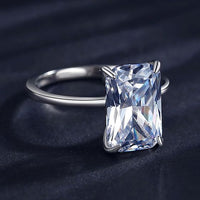 Baguette Cubic Zirconia Adjustable 925 Sterling Silver Ring