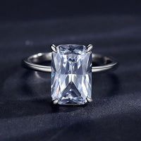 Baguette Cubic Zirconia Adjustable 925 Sterling Silver Ring