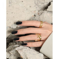 Hollow Twisted Chain Sterling Silver Adjustable Ring