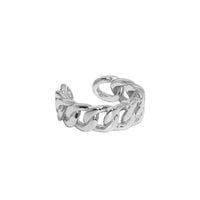 Hollow Twisted Chain Sterling Silver Adjustable Ring
