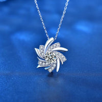 Moissanite Windmill Pendant Necklace
