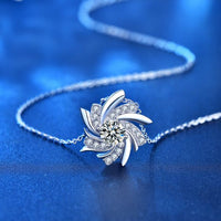 Moissanite Windmill Pendant Necklace