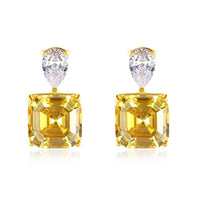 Radiant Geometry Cubic Zirconia Stud Earrings