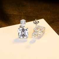 Radiant Geometry Cubic Zirconia Stud Earrings