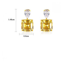 Radiant Geometry Cubic Zirconia Stud Earrings