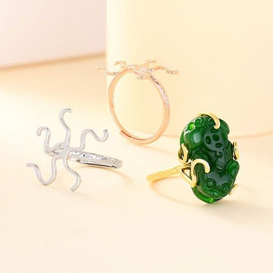 Fashion Claw 925 Sterling Silver Oval Ring Setting