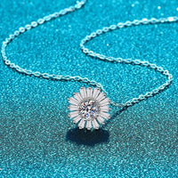 Crystal Sunflower 925 Sterling Silver Necklace